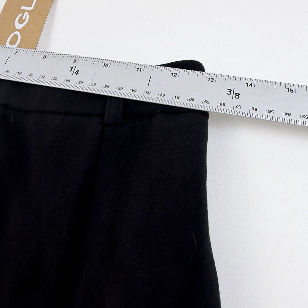 OGL Midi A-line Skirt Womens S Black Thick FuzzLuxe Essential Minimalist Cozy - Picture 6 of 10